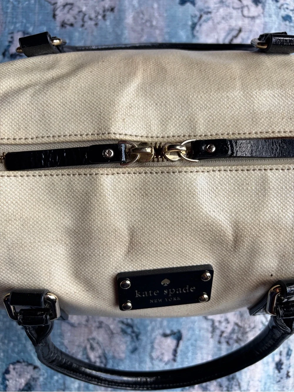 kate spade Black & Cream Two-Tone Satchel